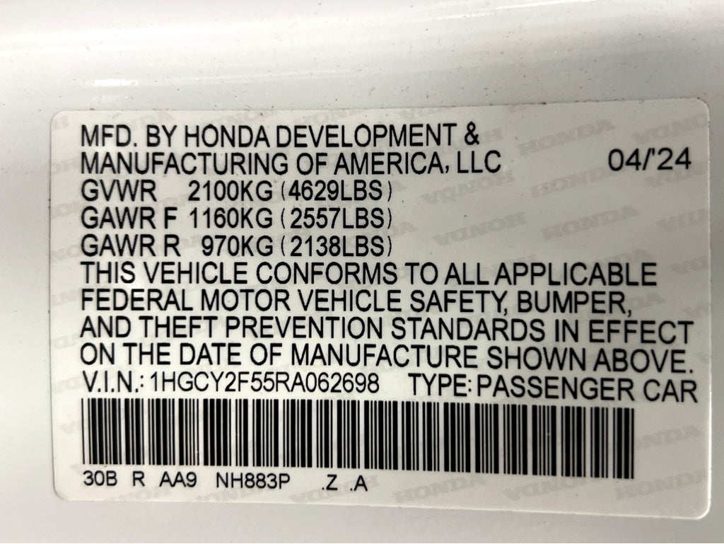 2024 Honda Accord Hybrid Sport