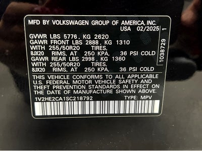 2025 Volkswagen Atlas Cross Sport 2.0T SE w/Technology