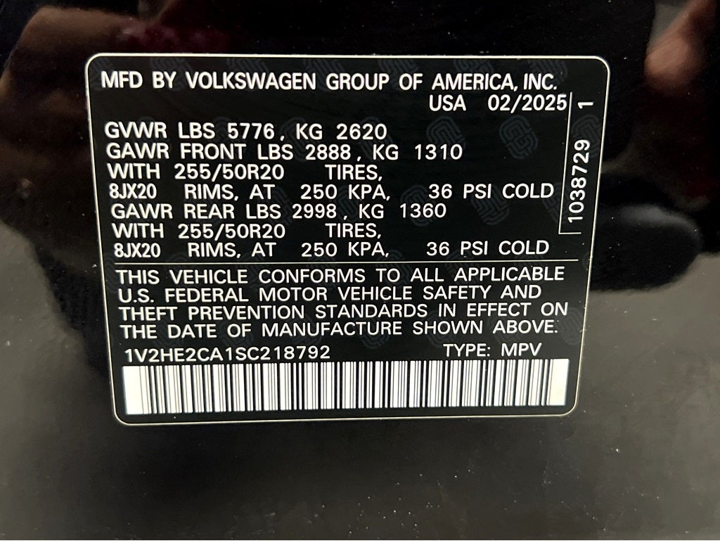 2025 Volkswagen Atlas Cross Sport 2.0T SE w/Technology