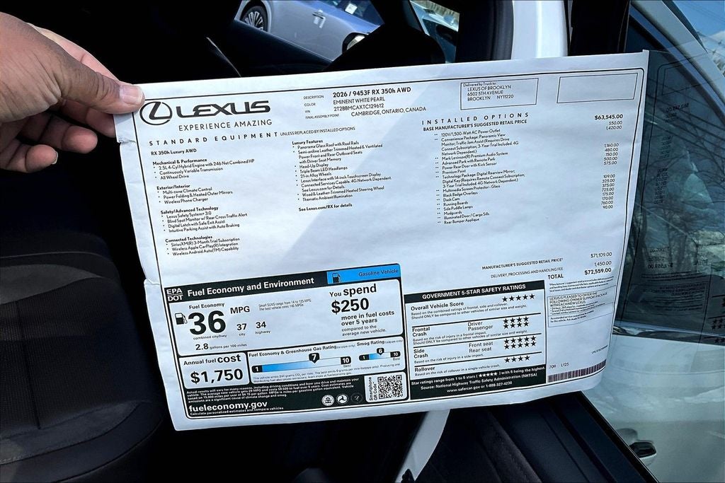 2026 Lexus RX 350h Luxury