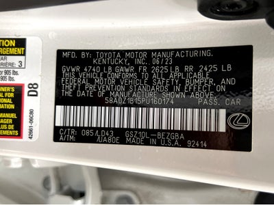 2023 Lexus ES 350 PREMIUM