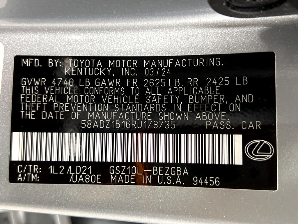 2024 Lexus ES 350 PREMIUM