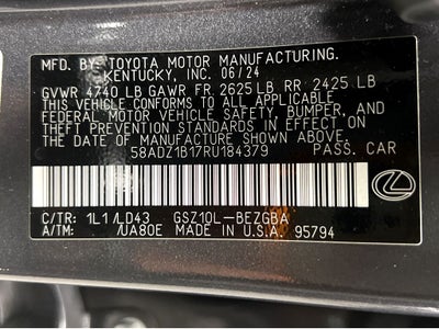 2024 Lexus ES 350 PREMIUM