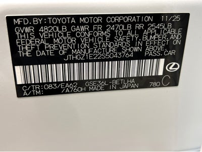 2025 Lexus IS 350 F SPORT