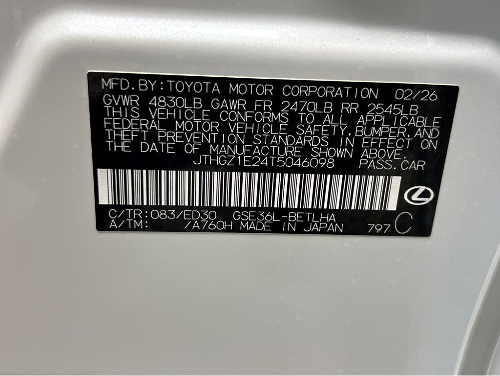 2026 Lexus IS 350 F SPORT