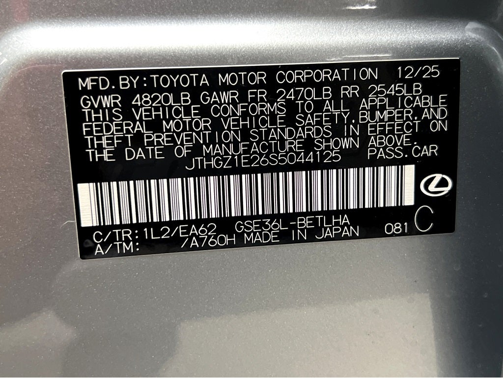 2025 Lexus IS 350 F SPORT