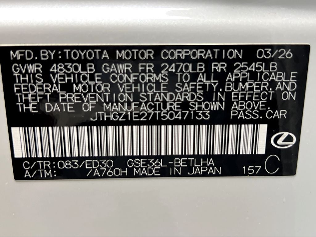 2026 Lexus IS 350 F SPORT